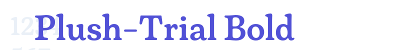 Plush-Trial Bold-font