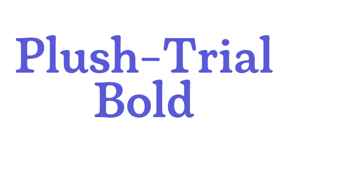 Plush-Trial Bold Font