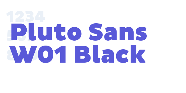 Pluto Sans W01 Black font