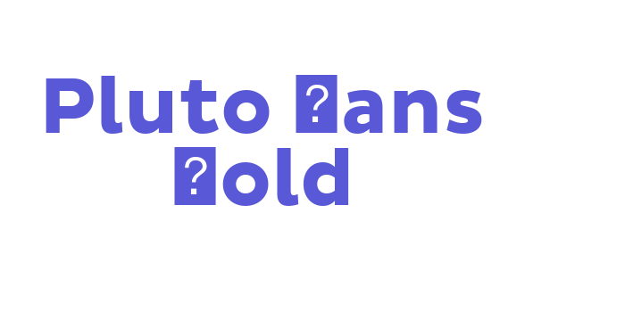 Pluto Sans Bold Font Download