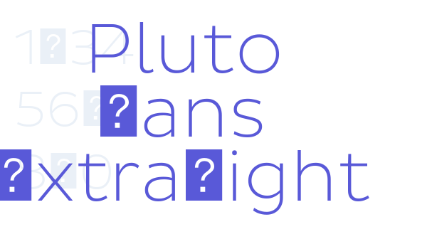 Pluto Sans ExtraLight font free