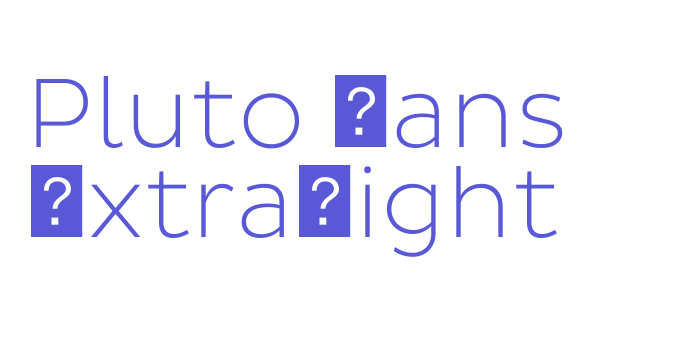 Pluto Sans ExtraLight Font