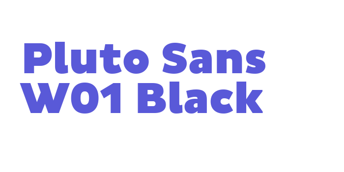 Pluto Sans W01 Black Font Download