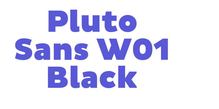 Pluto Sans W01 Black Font