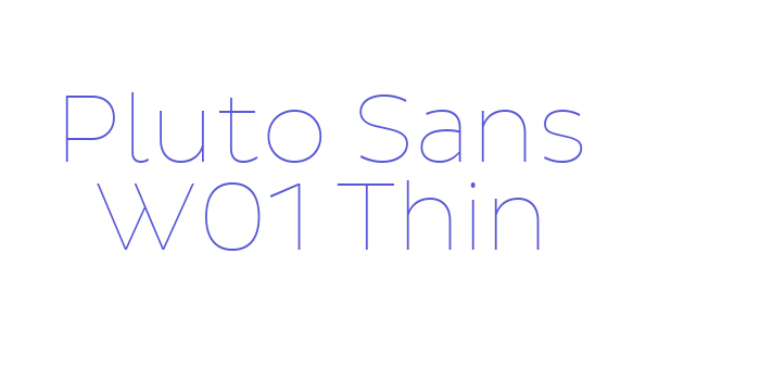 Pluto Sans W01 Thin Font Download