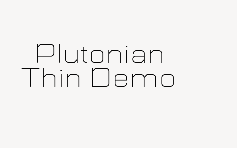 Plutonian Thin Demo Font