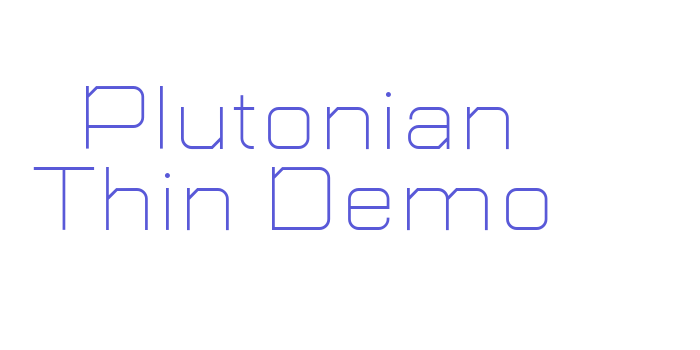 Plutonian Thin Demo Font Download