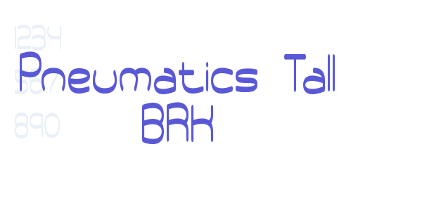 Pneumatics Tall BRK font