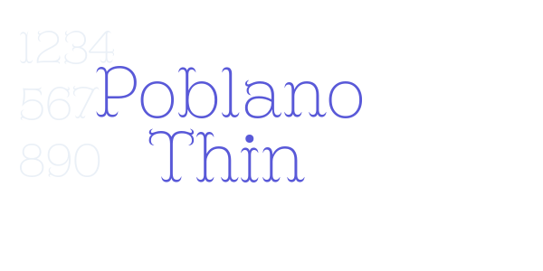 Poblano Thin font free