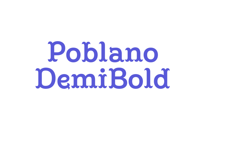 Poblano DemiBold Font