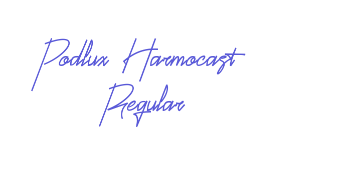 Podlux Harmocast Regular Font