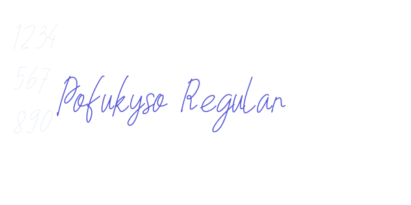 Pofukyso Regular font