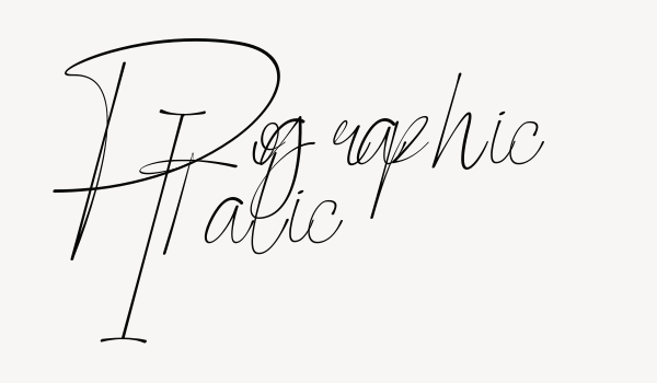 Pographic Italic Font