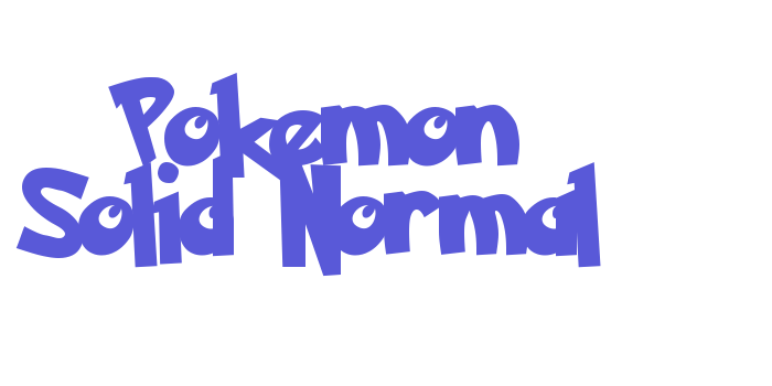 Pokemon Solid Normal Font Download