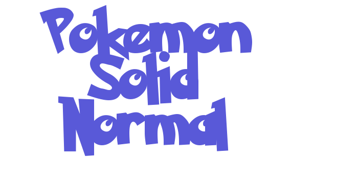 Pokemon Solid Normal Font