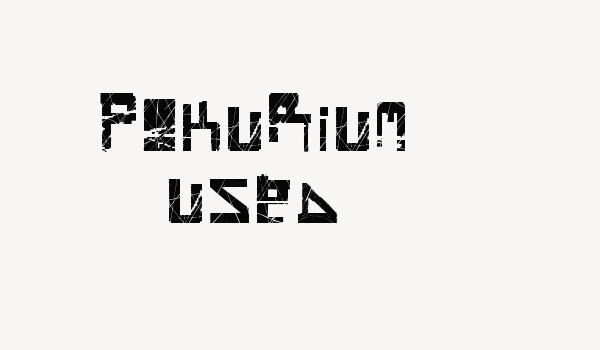 Pokurium Used Font