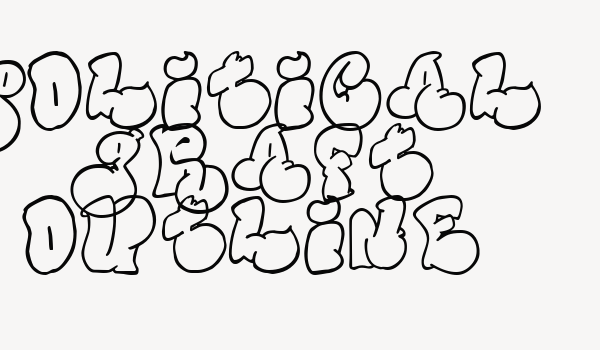 Political Graft Outline Font