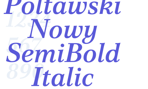 Poltawski Nowy SemiBold Italic Font Download