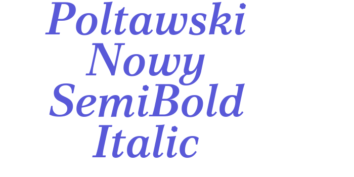 Poltawski Nowy SemiBold Italic Font Download