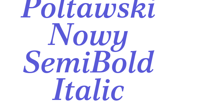 Poltawski Nowy SemiBold Italic Font