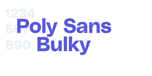 Poly Sans Bulky font free