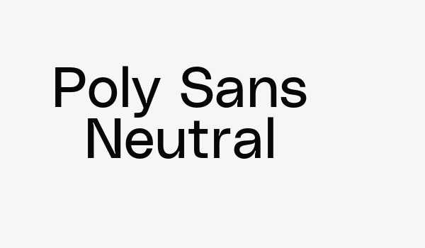 Poly Sans Neutral Font