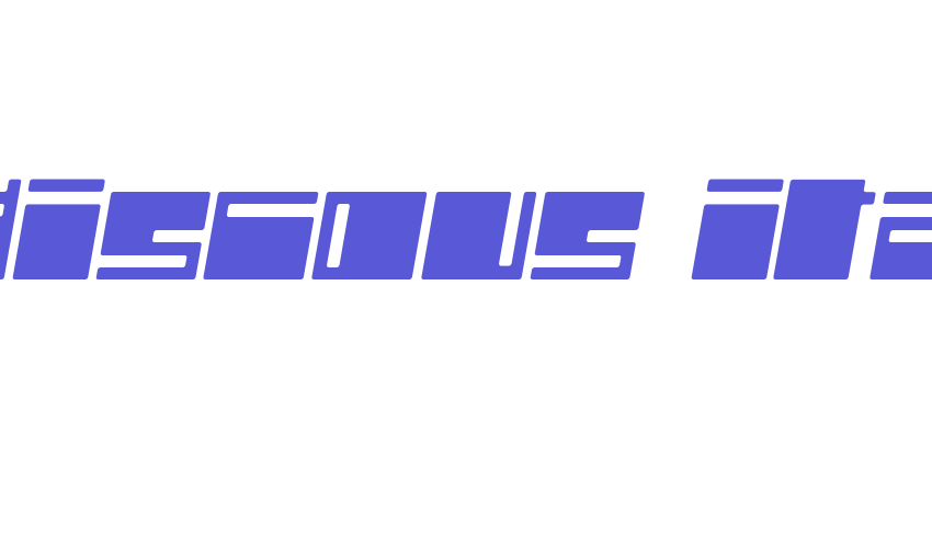 Polydiscous-Italic Font