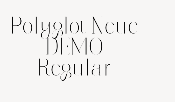 Polyglot Neue DEMO Regular Font