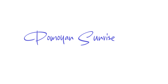 Pomoyan Sunrise Font Download