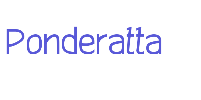 Ponderatta Font Download