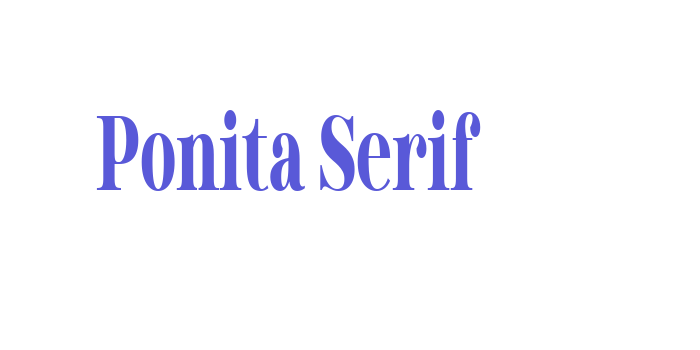 Ponita Serif Font Download