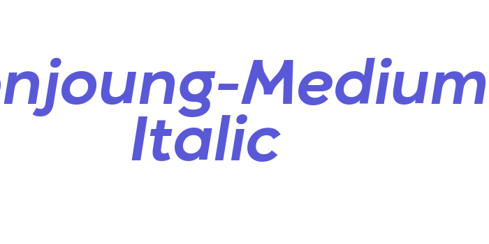 Ponjoung-Medium Italic Font Download