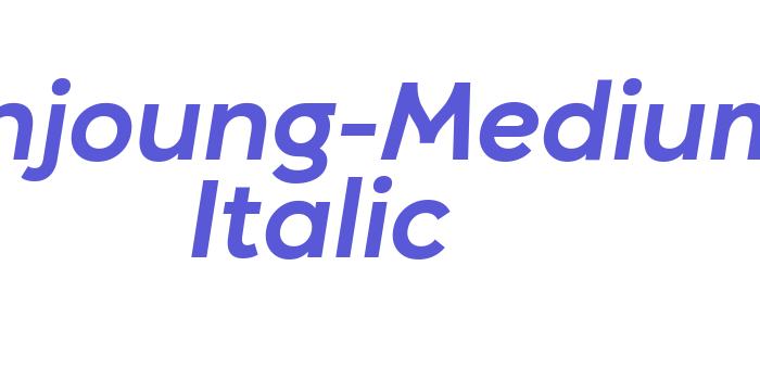 Ponjoung-Medium Italic Font