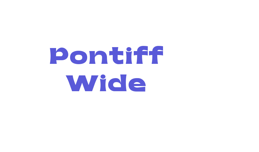 Pontiff Wide Font Download