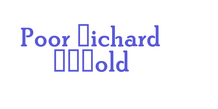 Poor Richard RRBold Font Download