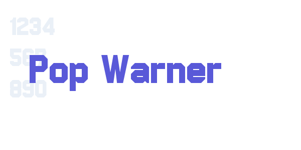 Pop Warner font free