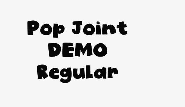 Pop Joint DEMO Regular Font