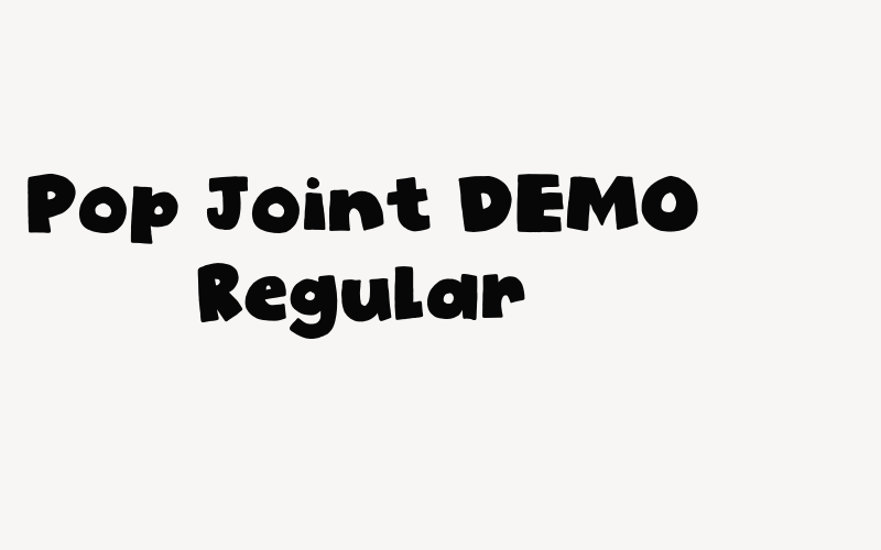 Pop Joint DEMO Regular Font