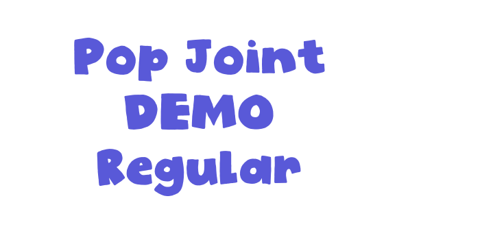 Pop Joint DEMO Regular Font Download