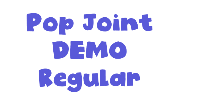 Pop Joint DEMO Regular Font