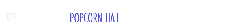Popcorn Hat-font
