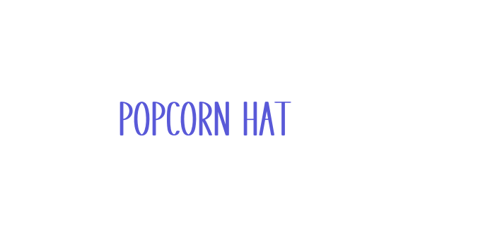 Popcorn Hat Font