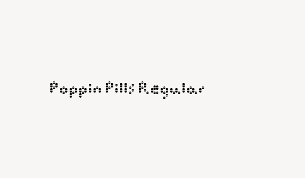 Poppin Pills Regular Font