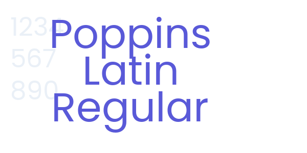 Poppins Latin Regular font free