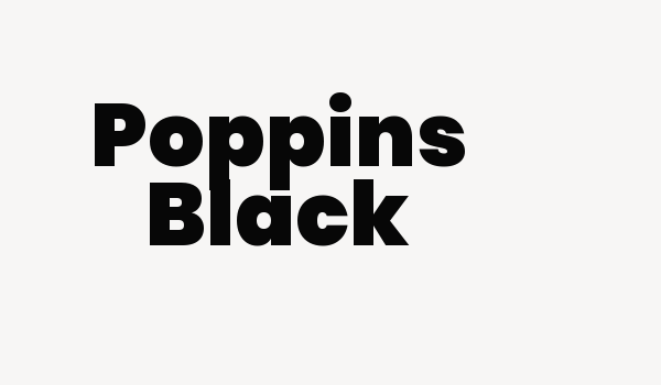 Poppins Black Font