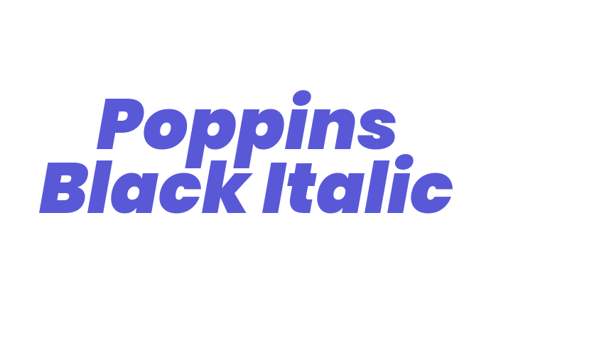 Poppins Black Italic Font Download