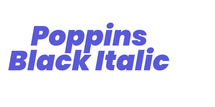 Poppins Black Italic Font Download