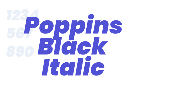 Poppins Black Italic font download