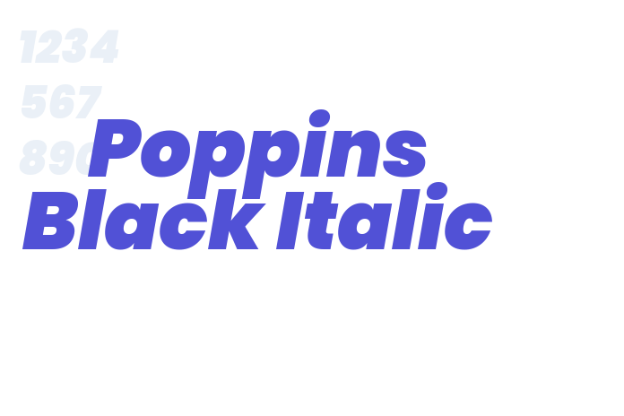 Poppins Black Italic font download