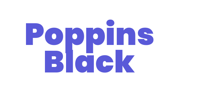 Poppins Black Font